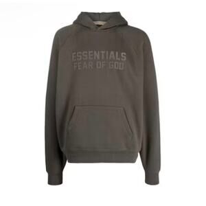 Fear of God ESSENTIALS Off Black Hoodie Men’s Medium/Woman’s Large NWT